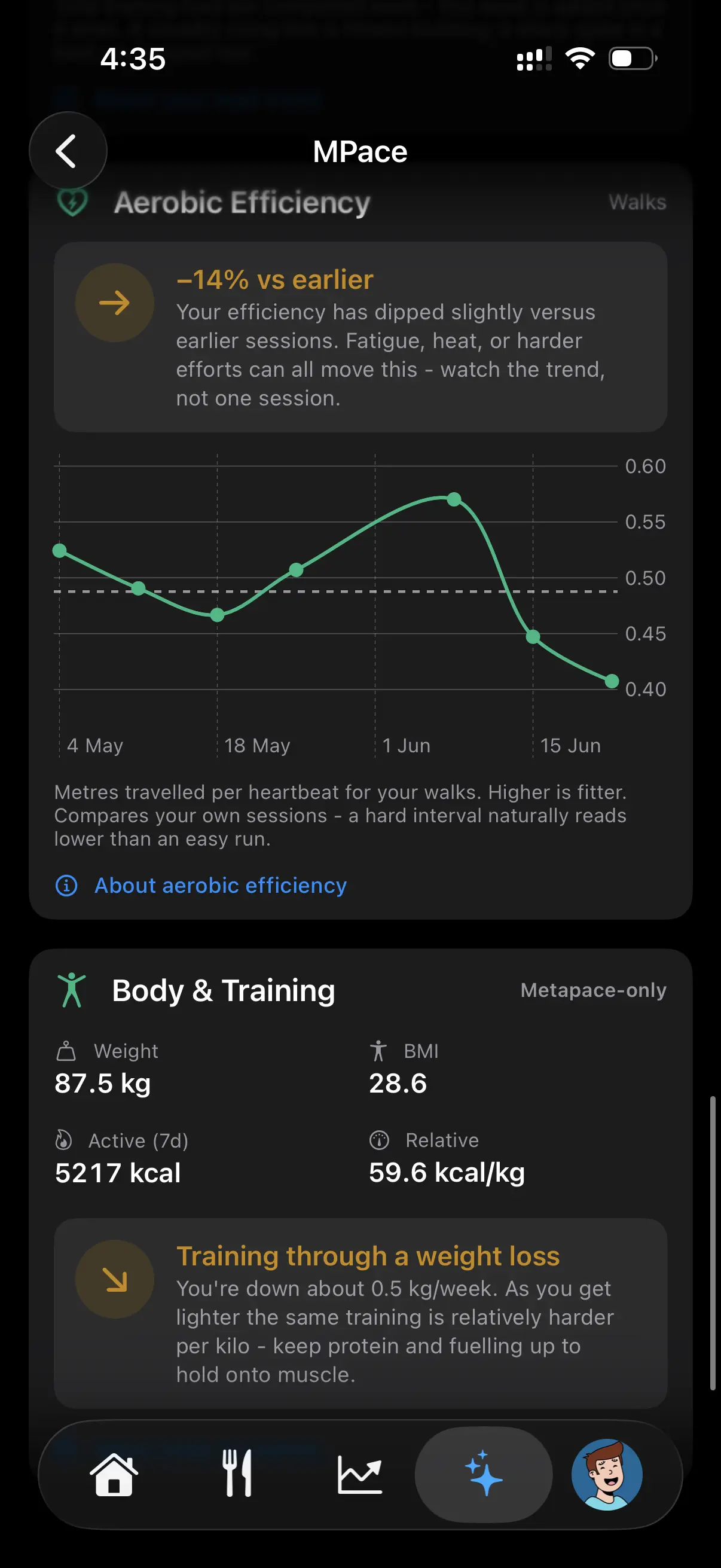 Metapace — MPace Body × training